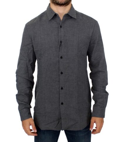 Costume National - Sleek Slim Fit Charcoal Casual Shirt