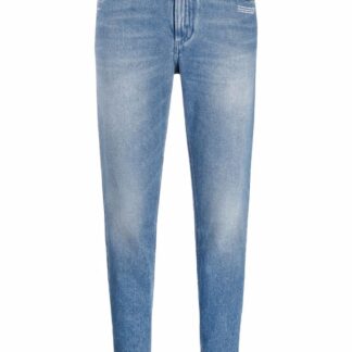 Off-White - Chic Denim Blue Cotton Pants - Made in Italy