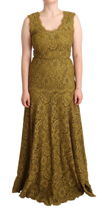 Dolce & Gabbana - Elegant Lace Floor-Length Sleeveless Gown