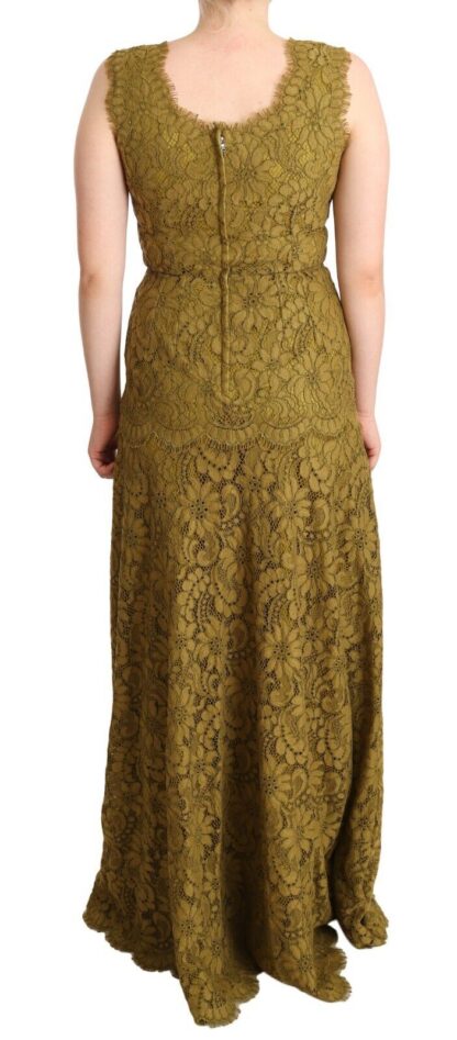 Dolce & Gabbana - Elegant Lace Floor-Length Sleeveless Gown