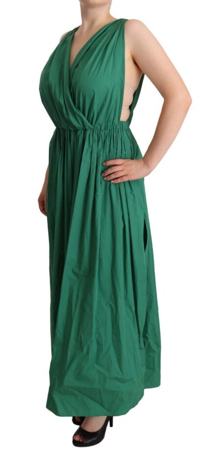 Dolce & Gabbana - Elegant Deep Green Sleeveless A-Line Dress