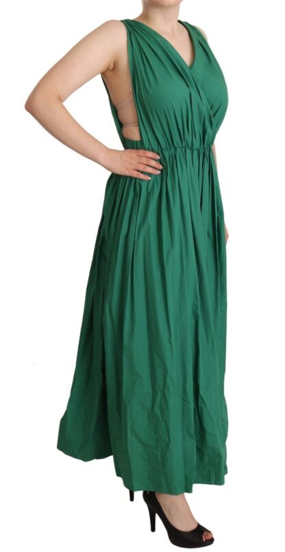 Dolce & Gabbana - Elegant Deep Green Sleeveless A-Line Dress