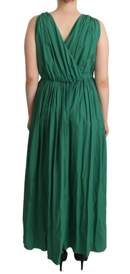 Dolce & Gabbana - Elegant Deep Green Sleeveless A-Line Dress