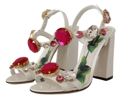 Dolce & Gabbana - Keira Crystal-Embellished Ankle Strap Heels