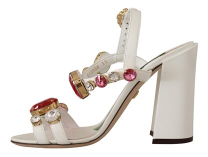 Dolce & Gabbana - Keira Crystal-Embellished Ankle Strap Heels