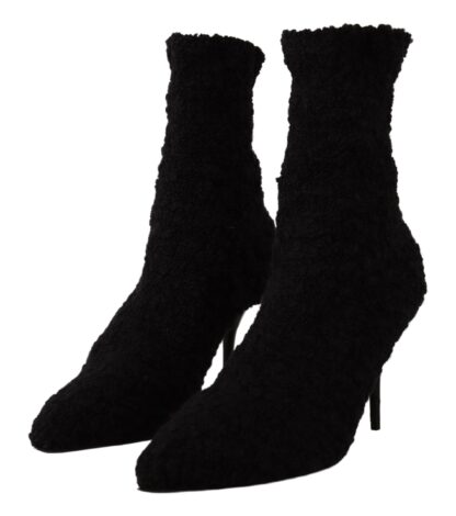 Dolce & Gabbana - Elegant Black Mid-Calf Viscose Boots