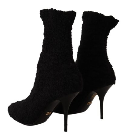 Dolce & Gabbana - Elegant Black Mid-Calf Viscose Boots