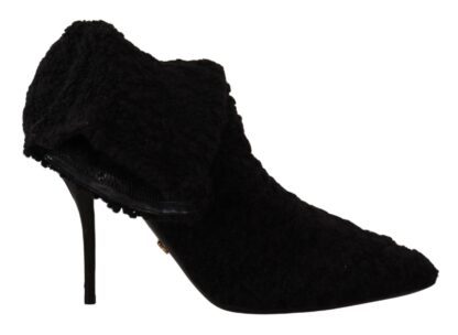 Dolce & Gabbana - Elegant Black Mid-Calf Viscose Boots