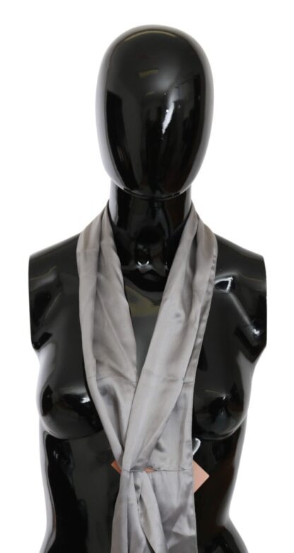 Ermanno Scervino - Sleek Silver Silk Neck Scarf for Men