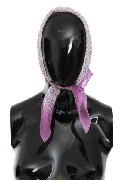 John Galliano - Chic Pink Silk Bandana Shawl Scarf