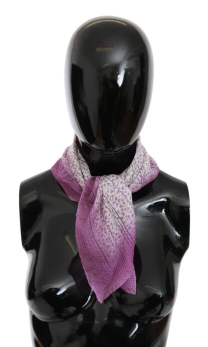 John Galliano - Chic Pink Silk Bandana Shawl Scarf