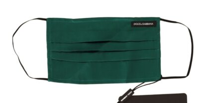 Dolce & Gabbana - Emerald Silk Pleated Face Mask