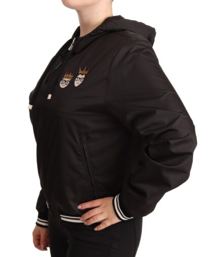 Dolce & Gabbana - Elegant Black Bomber Jacket with Hood