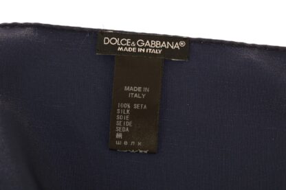 Dolce & Gabbana - Elegant Silk Pocket Square in Lustrous Blue