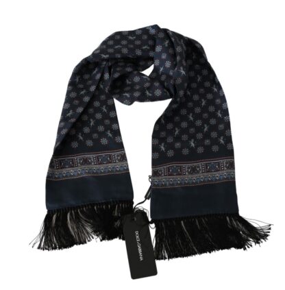 Dolce & Gabbana - Elegant Slim Silk Fringe Scarf