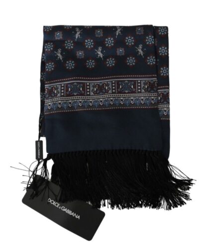 Dolce & Gabbana - Elegant Slim Silk Fringe Scarf