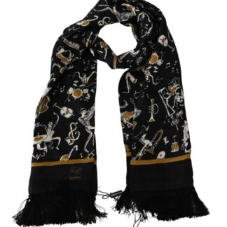 Dolce & Gabbana - Elegant Slim Multicolor Silk Scarf