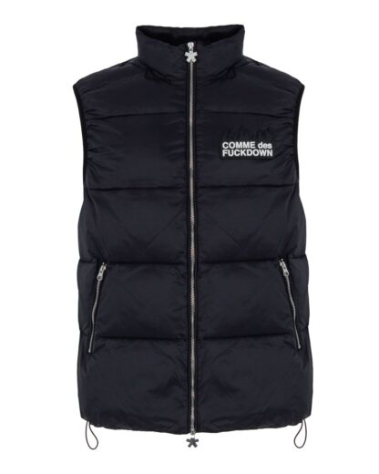 Comme Des Fuckdown - Sleek Sleeveless Padded Gilet with Rubber Logo