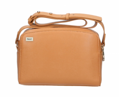 Plein Sport - Chic Camel-Toned Crossbody with Double Zip Closure