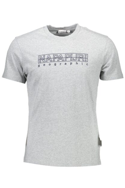 Napapijri - Gray Cotton Men T-Shirt