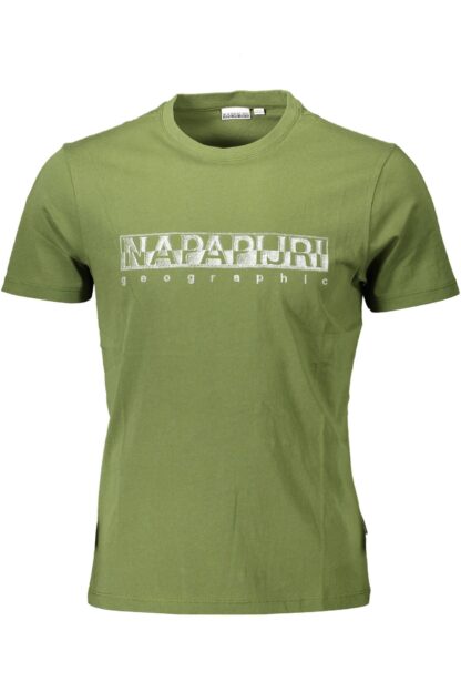 Napapijri - Green Cotton Men T-Shirt