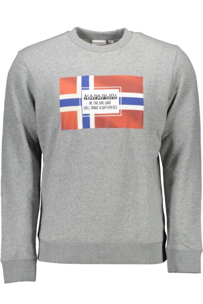 Napapijri - Gray Cotton Men Sweater