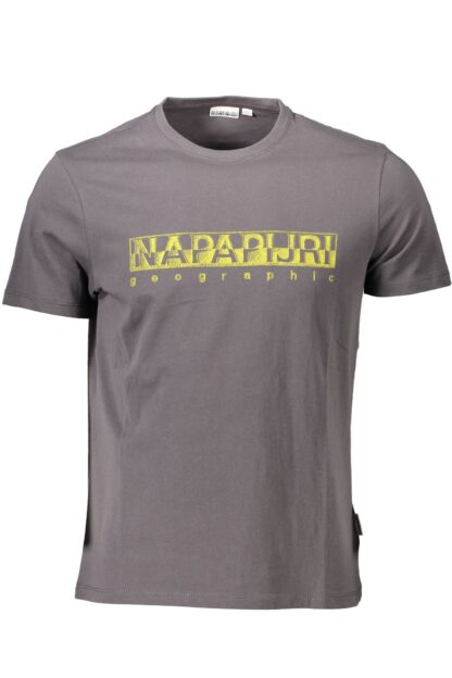 Napapijri - Gray Cotton Men T-Shirt