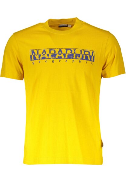 Napapijri - Yellow Cotton Men T-Shirt