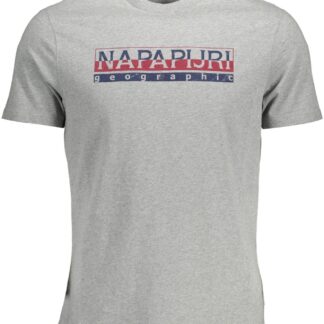 Napapijri - Gray Cotton Men T-Shirt