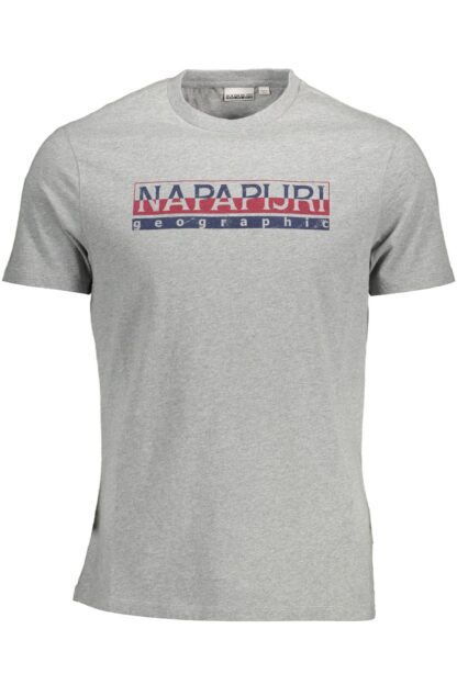 Napapijri - Gray Cotton Men T-Shirt