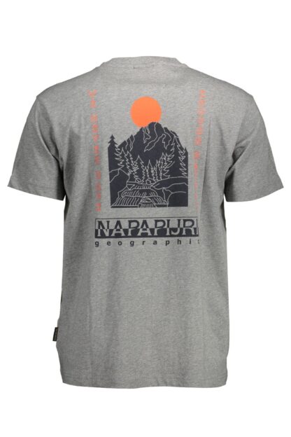 Napapijri - Gray Cotton Men T-Shirt