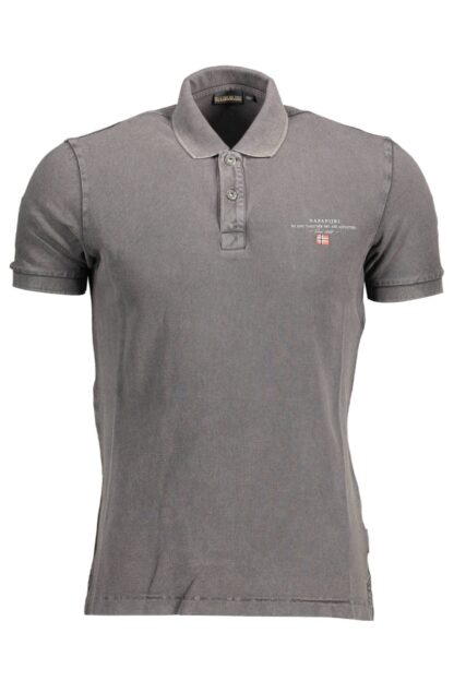 Napapijri - "Gray Cotton Men Polo Shirt"