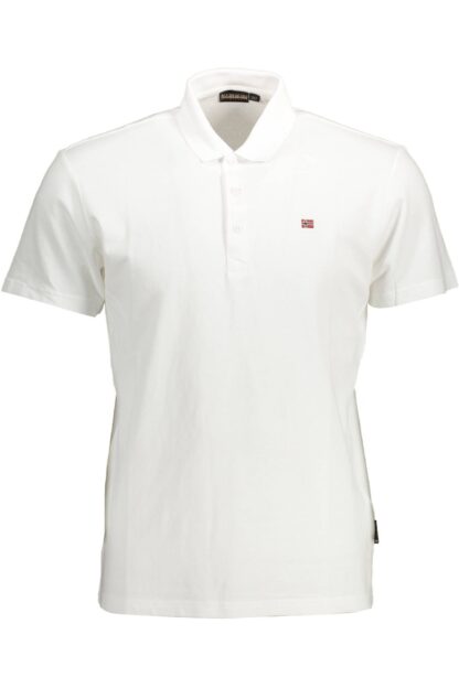 Napapijri - White Cotton Men Polo Shirt