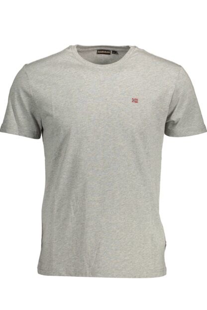 Napapijri - Gray Cotton Men T-Shirt