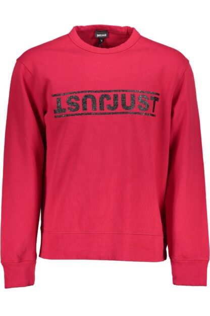 Just Cavalli - Red Cotton Men Sweater