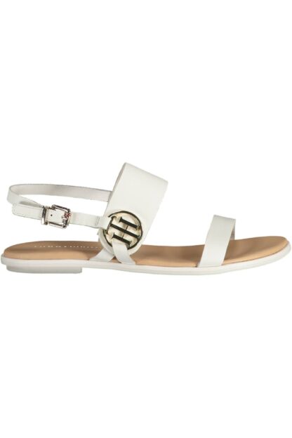 Tommy Hilfiger - White Leather Women Sandal