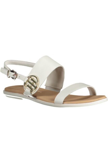 Tommy Hilfiger - White Leather Women Sandal