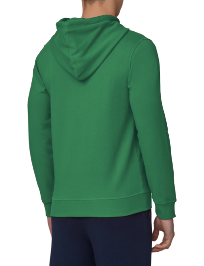 Fred Mello - Chic Green Cotton Hooded Sweatshirt with Zip Closure