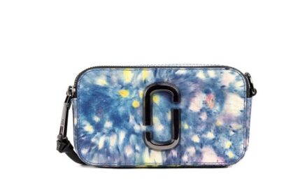 Marc Jacobs - The Snapshot bag Watercolor Blue Printed Leather Shoulder Bag Purse