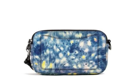 Marc Jacobs - The Snapshot bag Watercolor Blue Printed Leather Shoulder Bag Purse