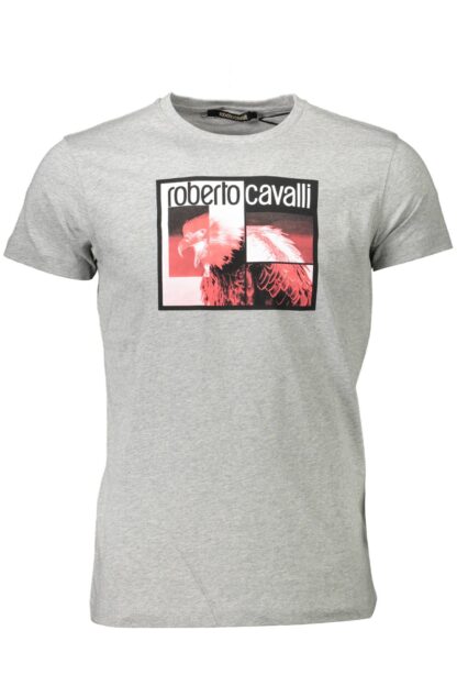 Roberto Cavalli - Gray Cotton Men T-Shirt