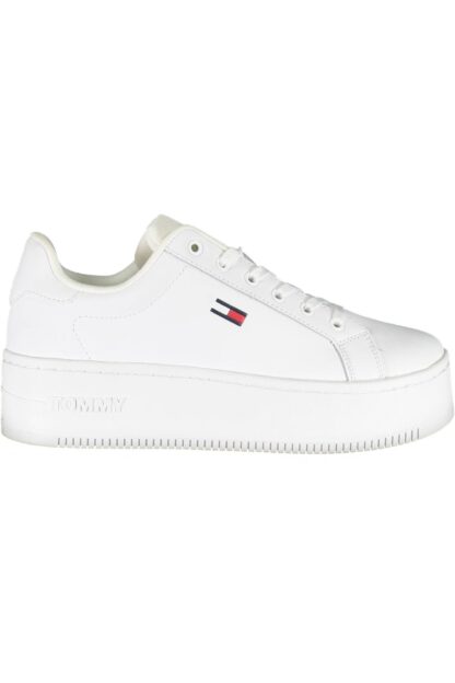 Tommy Hilfiger - White Leather Women Sneaker