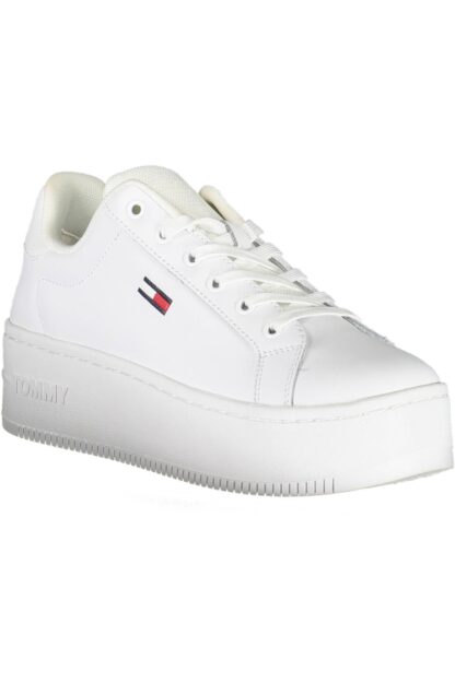 Tommy Hilfiger - White Leather Women Sneaker