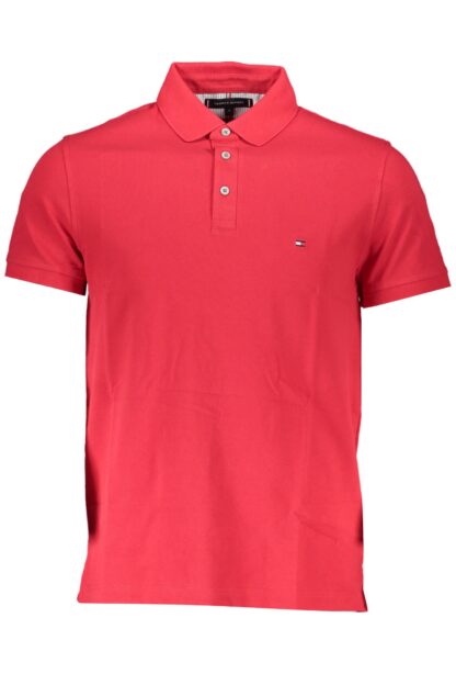 Tommy Hilfiger - Red Cotton Men Polo Shirt