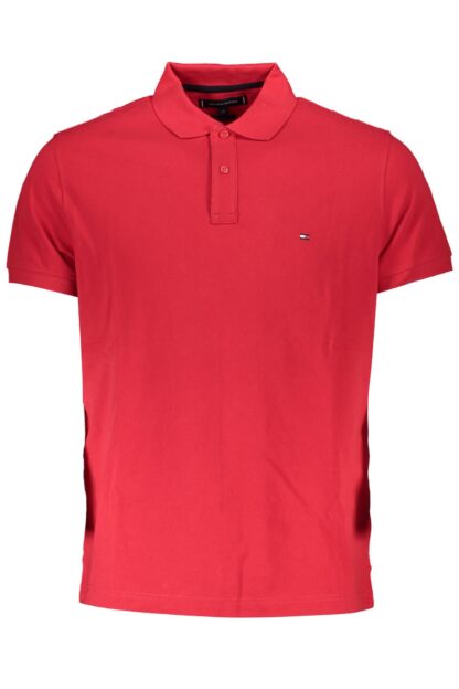 Tommy Hilfiger - Red Cotton Men Polo Shirt