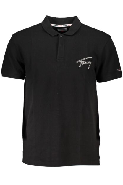 Tommy Hilfiger - Black Cotton Men Polo