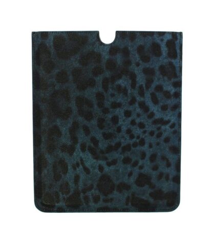 Dolce & Gabbana - Chic Blue Leopard Print Tablet Case