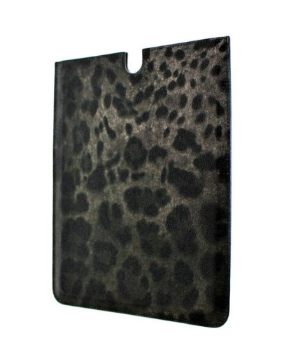 Dolce & Gabbana - Chic Leopard Print Leather Tablet Case