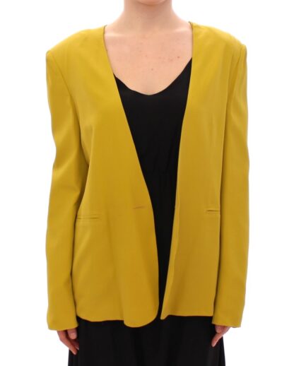 Lamberto Petri - Elegant Mustard Silk Blend Jacket