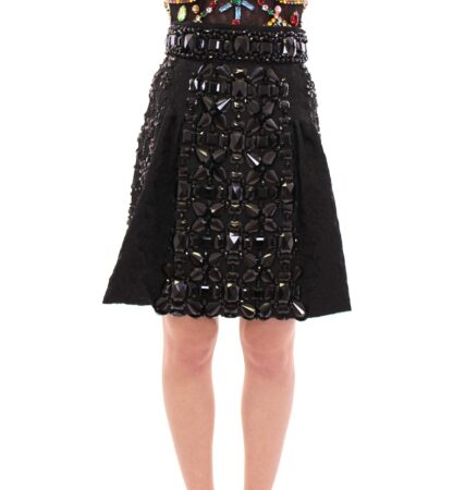 Dolce & Gabbana - Black Crystal Embellished Masterpiece Skirt